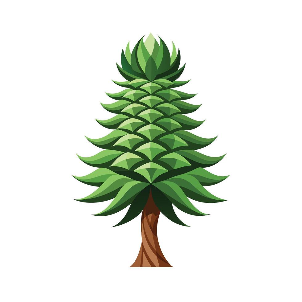 Beautiful Single Big Tree Illustration vector