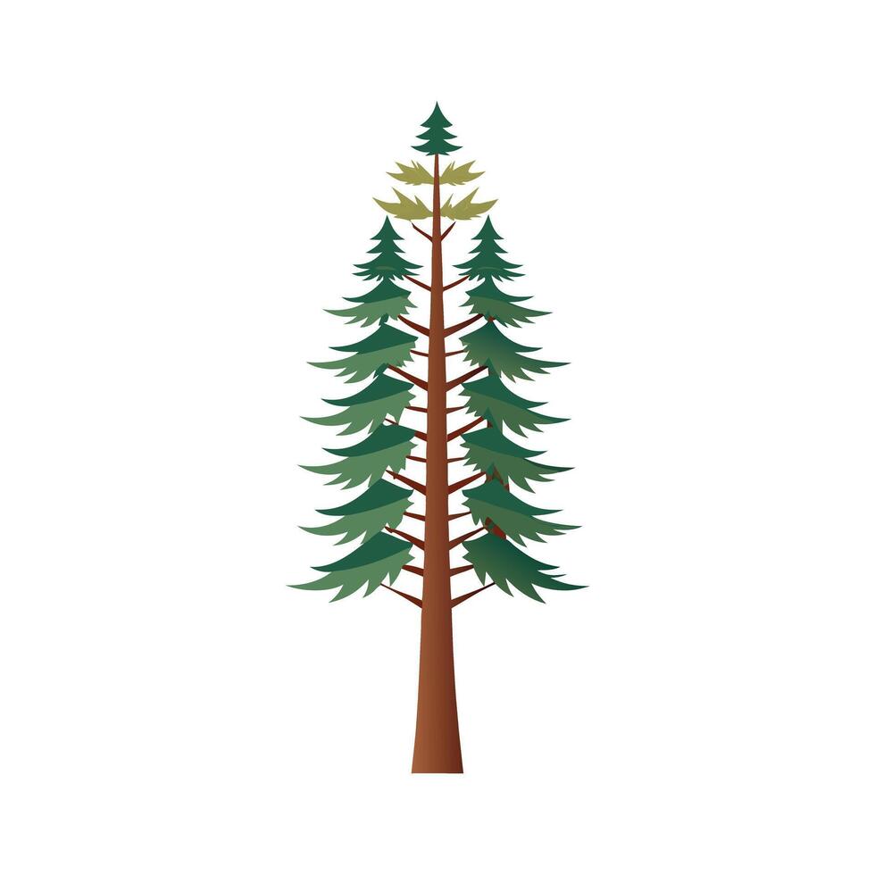 Beautiful Single Big Tree Illustration vector