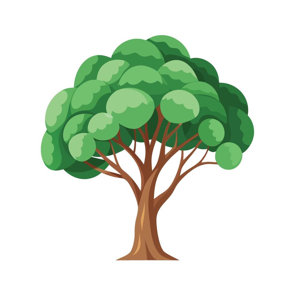 Beautiful Single Big Tree Illustration vector