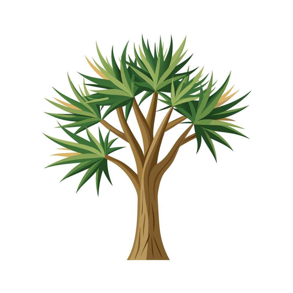 Beautiful Single Big Tree Illustration vector