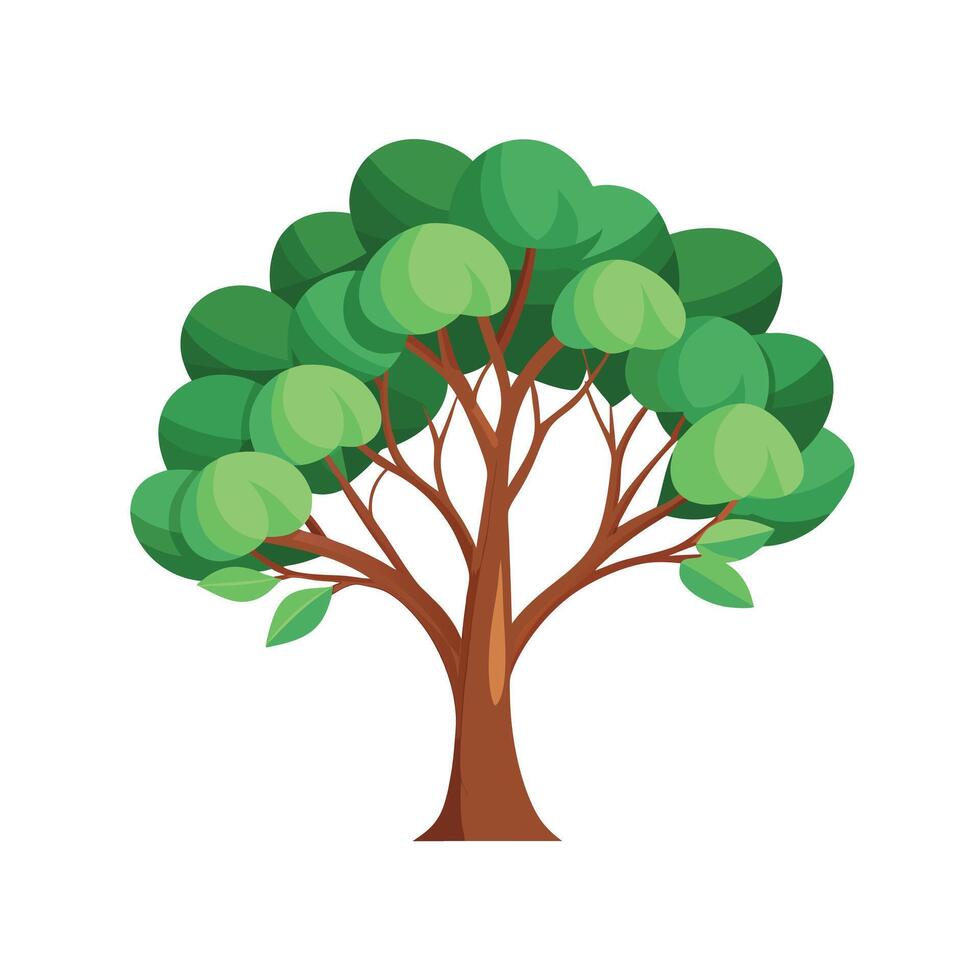 Beautiful Single Big Tree Illustration vector