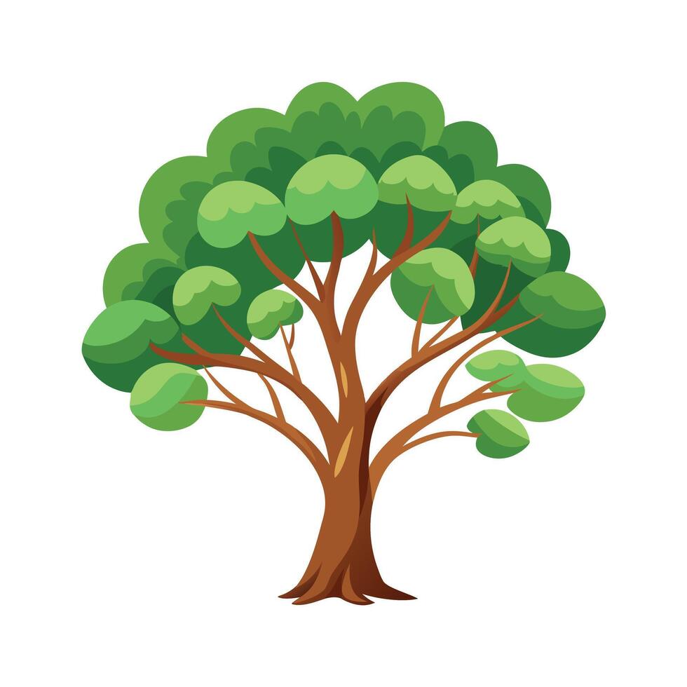 Beautiful Single Big Tree Illustration vector