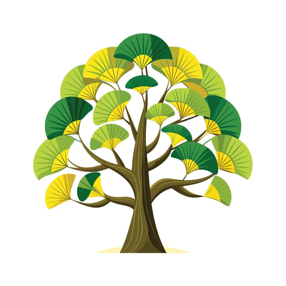 Beautiful Single Big Tree Illustration vector