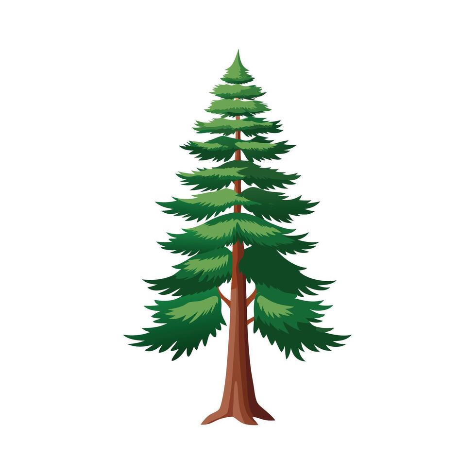 Beautiful Single Big Tree Illustration vector