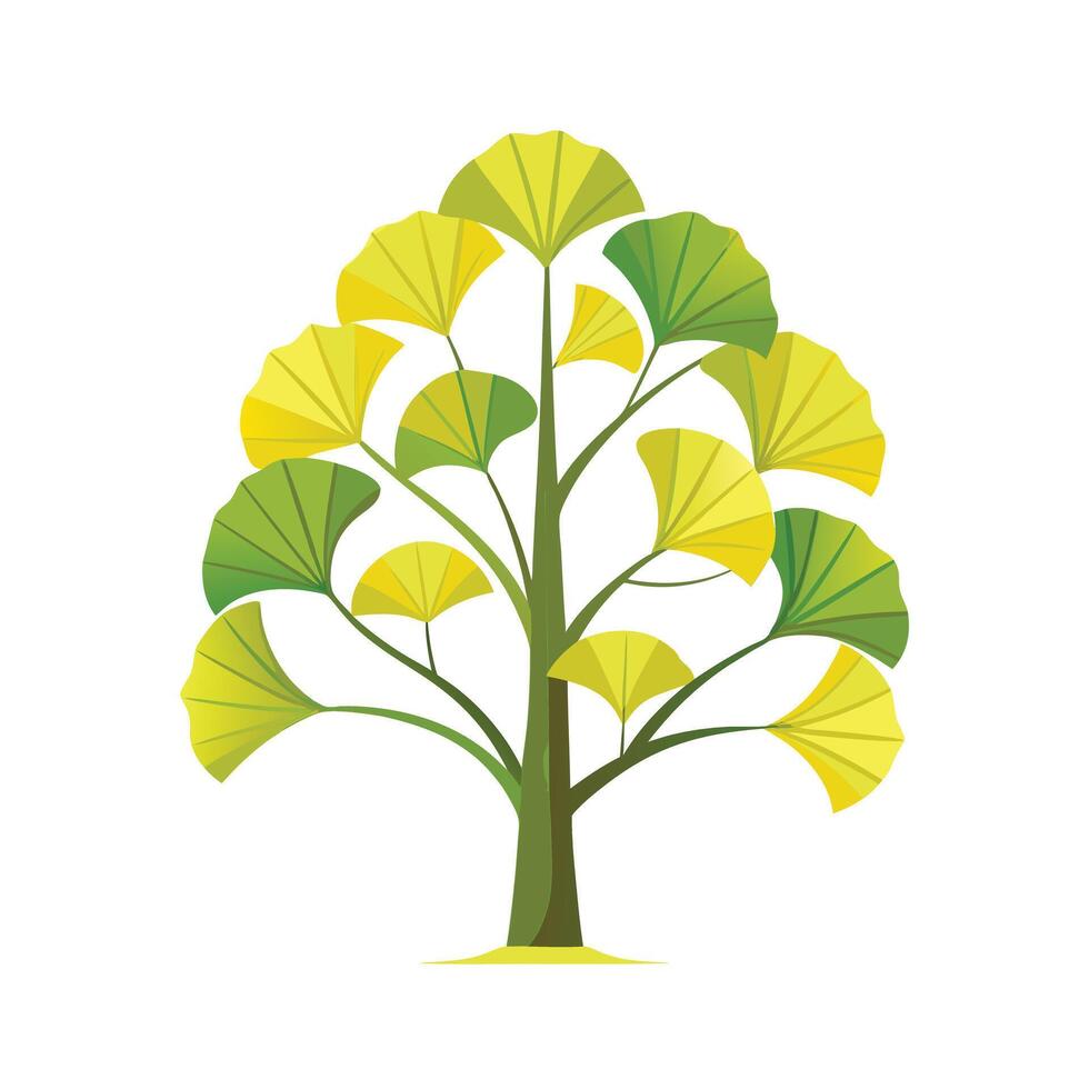 Beautiful Single Big Tree Illustration vector