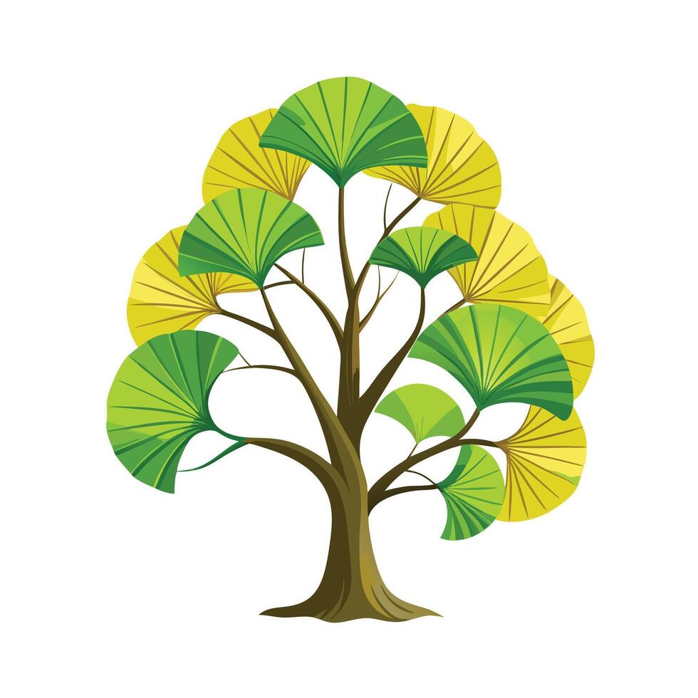 Beautiful Single Big Tree Illustration vector