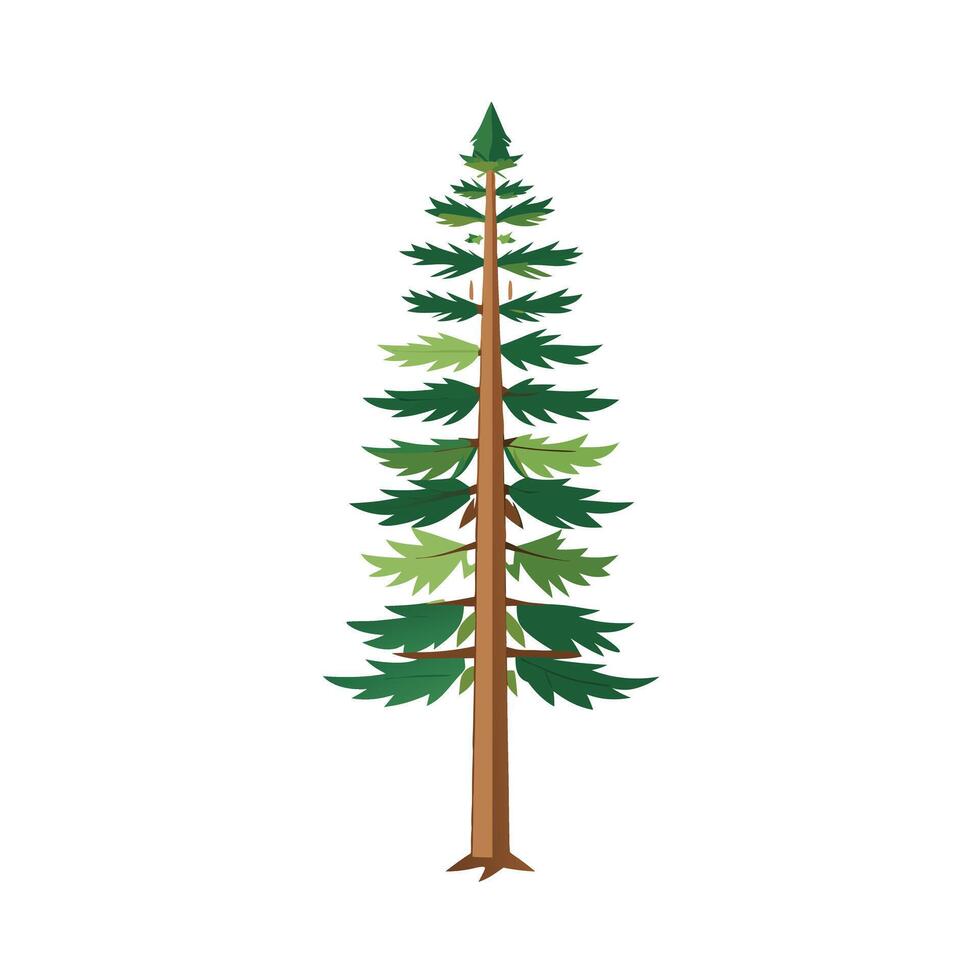 Beautiful Single Big Tree Illustration vector