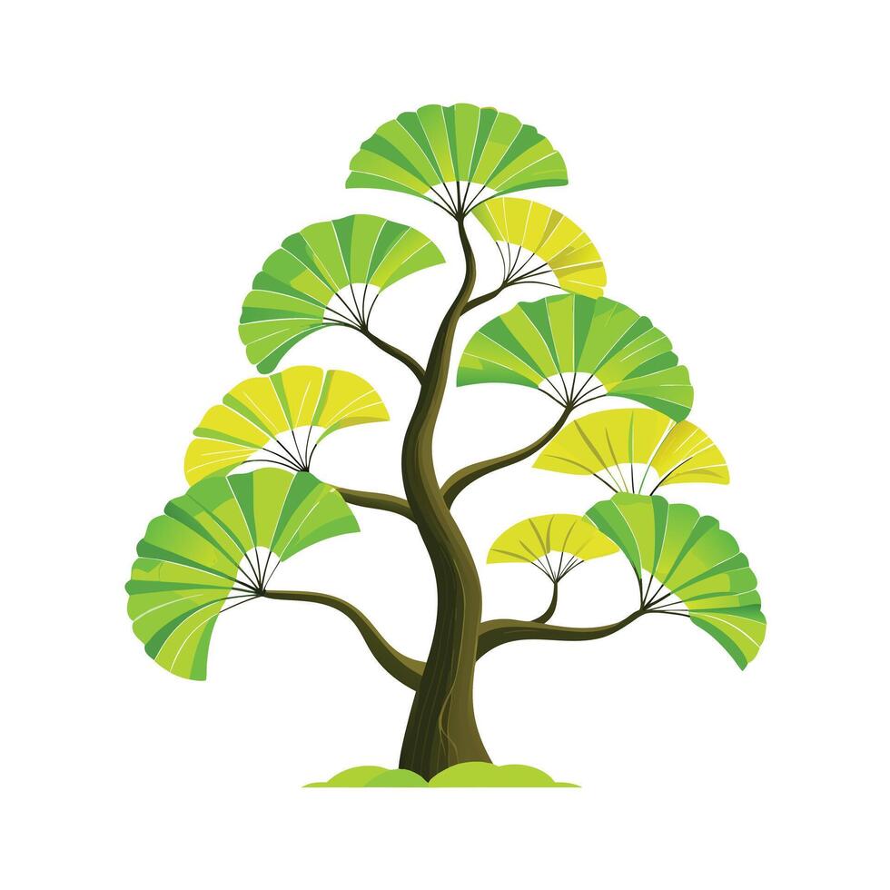 Beautiful Single Big Tree Illustration vector