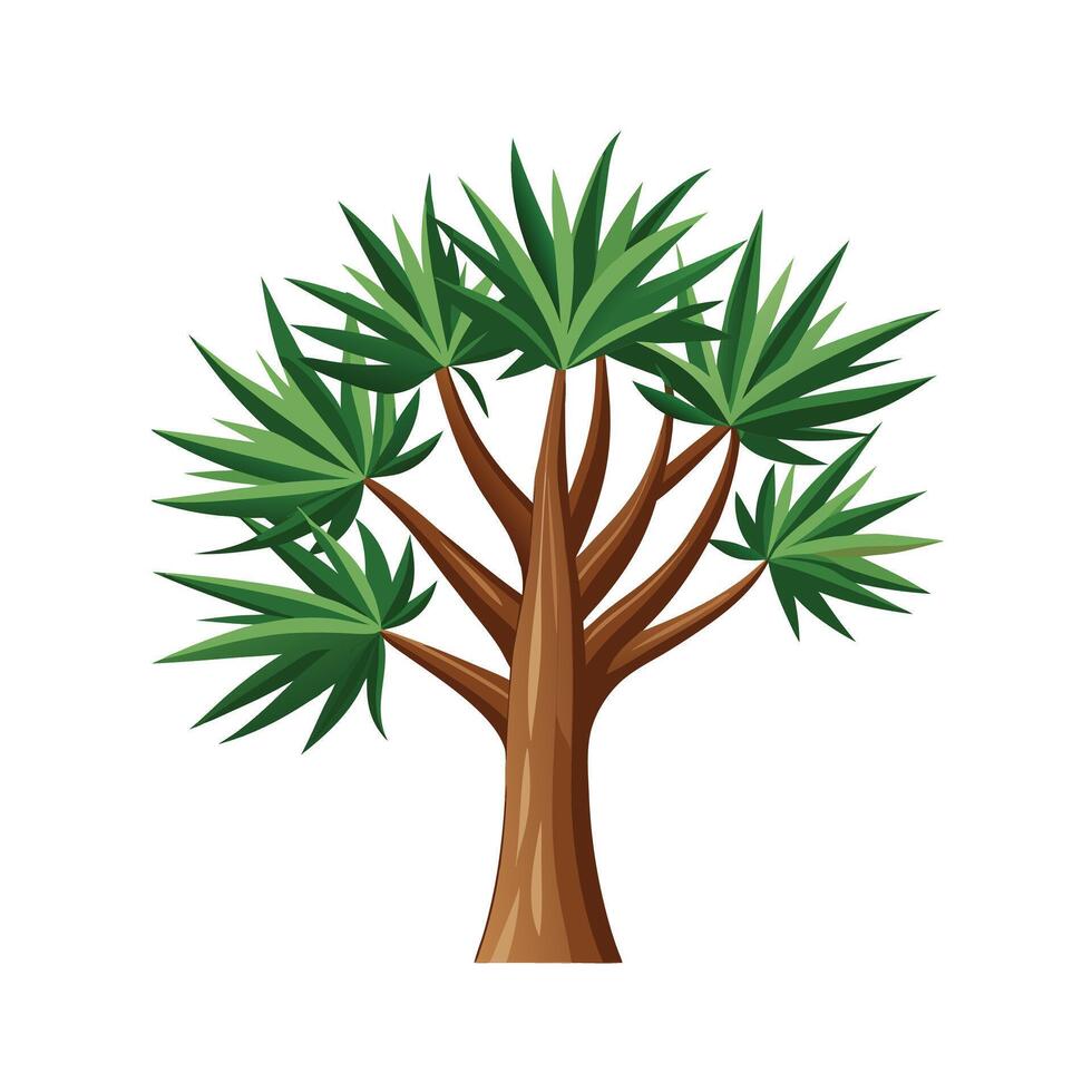 Beautiful Single Big Tree Illustration vector