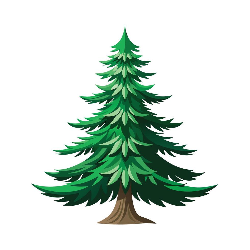 Beautiful Single Big Tree Illustration vector