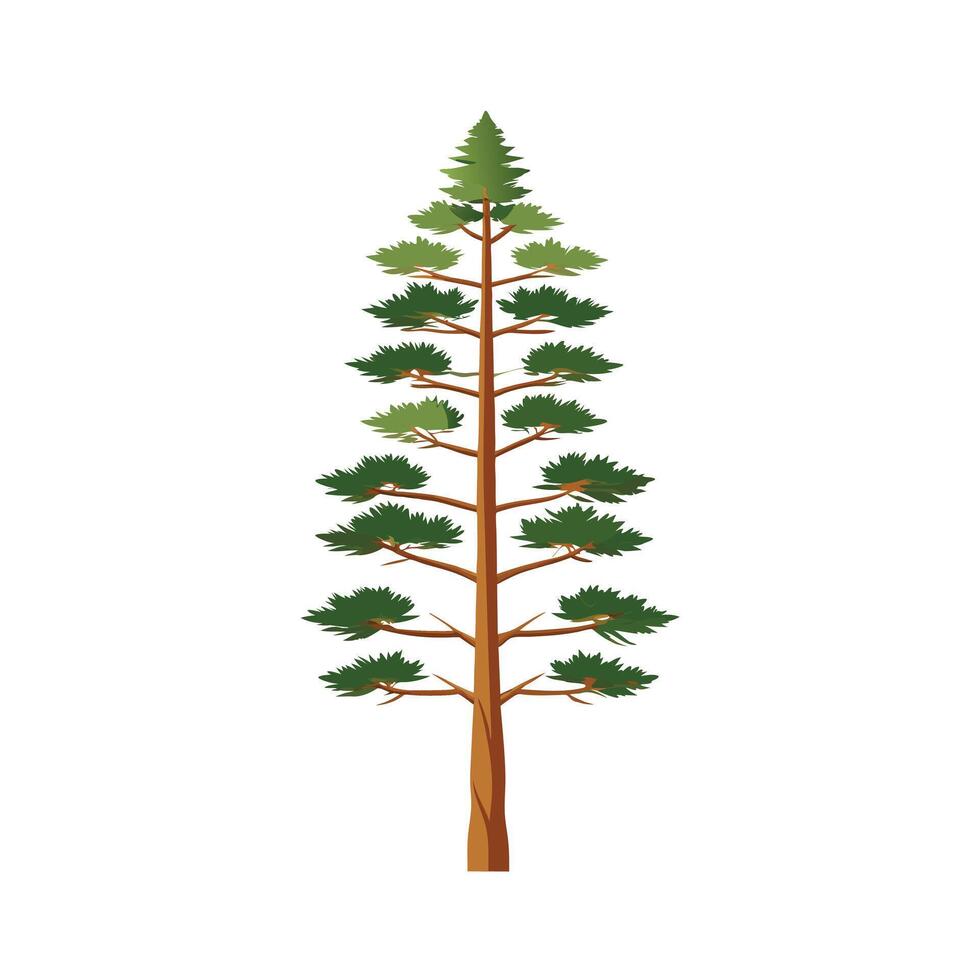 Beautiful Single Big Tree Illustration vector