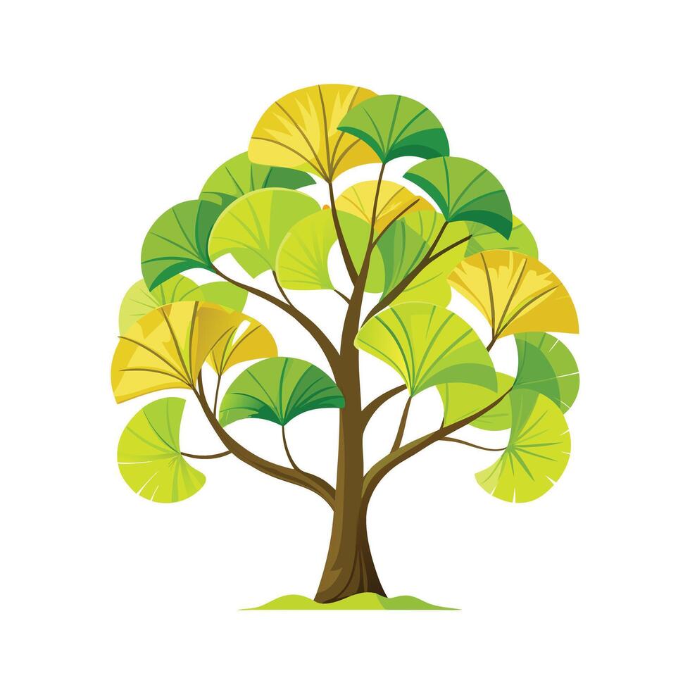 Beautiful Single Big Tree Illustration vector