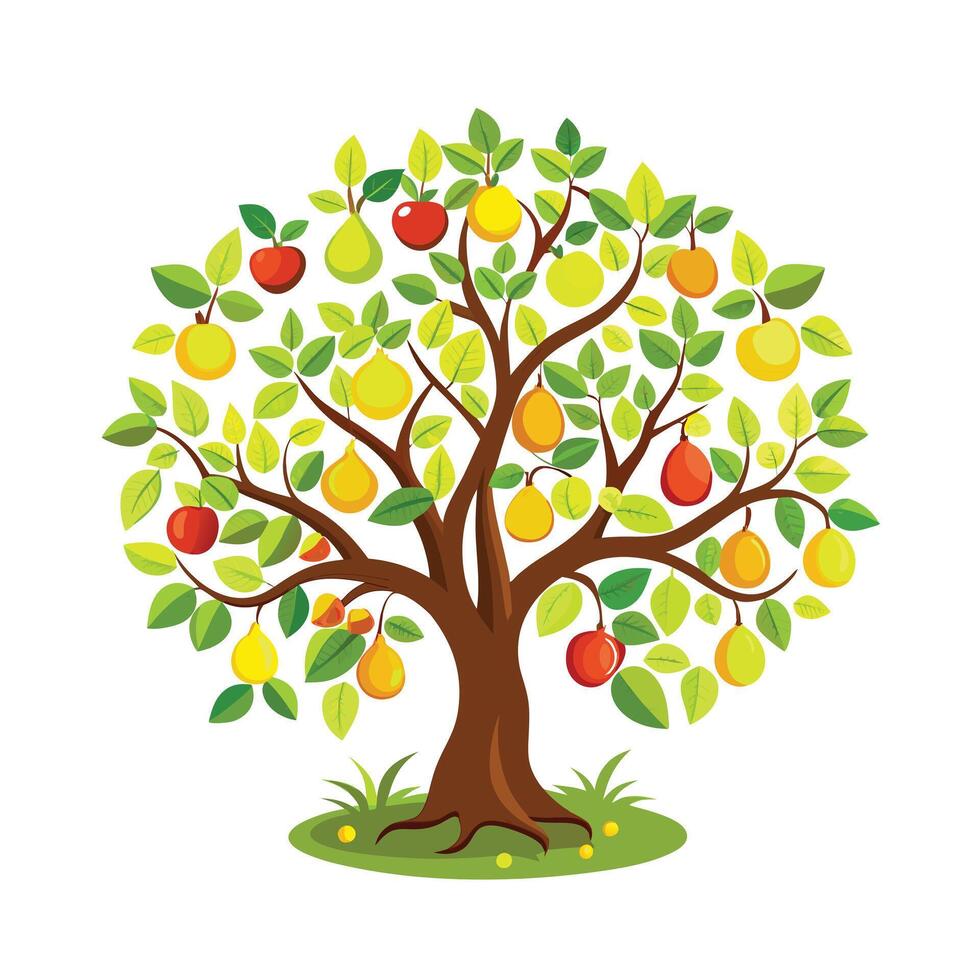 Beautiful Single Big Tree Illustration vector