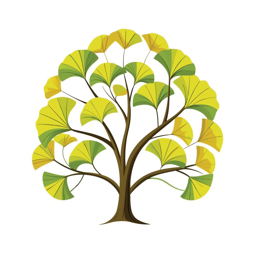 Beautiful Single Big Tree Illustration vector