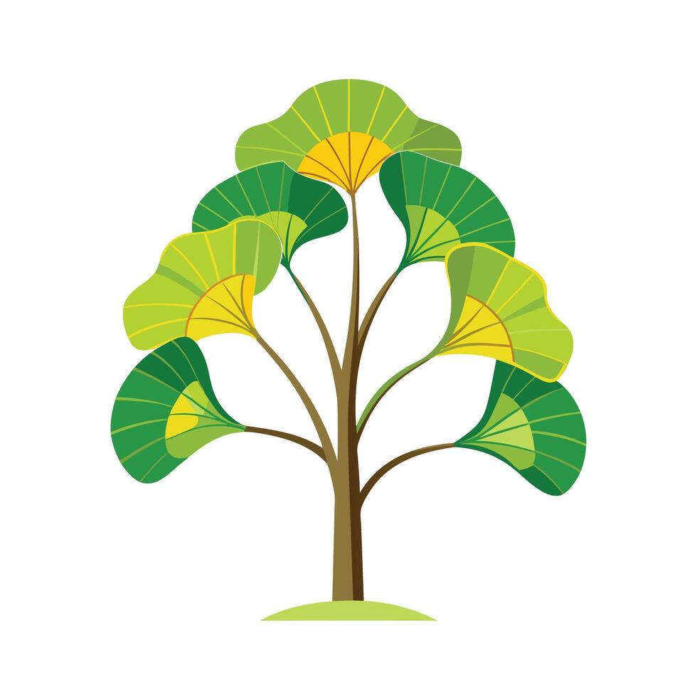 Beautiful Single Big Tree Illustration vector