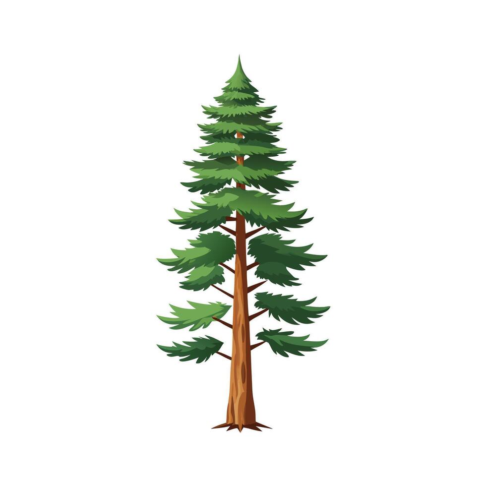 Beautiful Single Big Tree Illustration vector