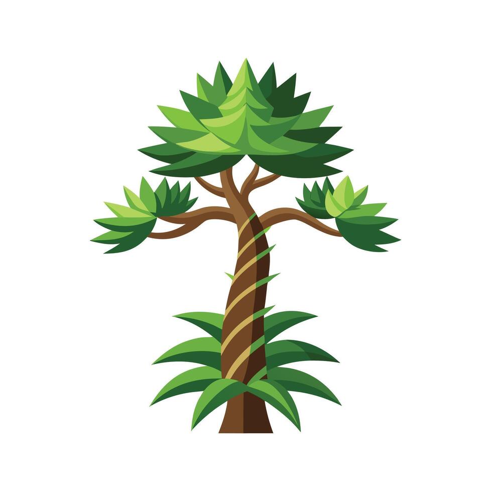 Beautiful Single Big Tree Illustration vector