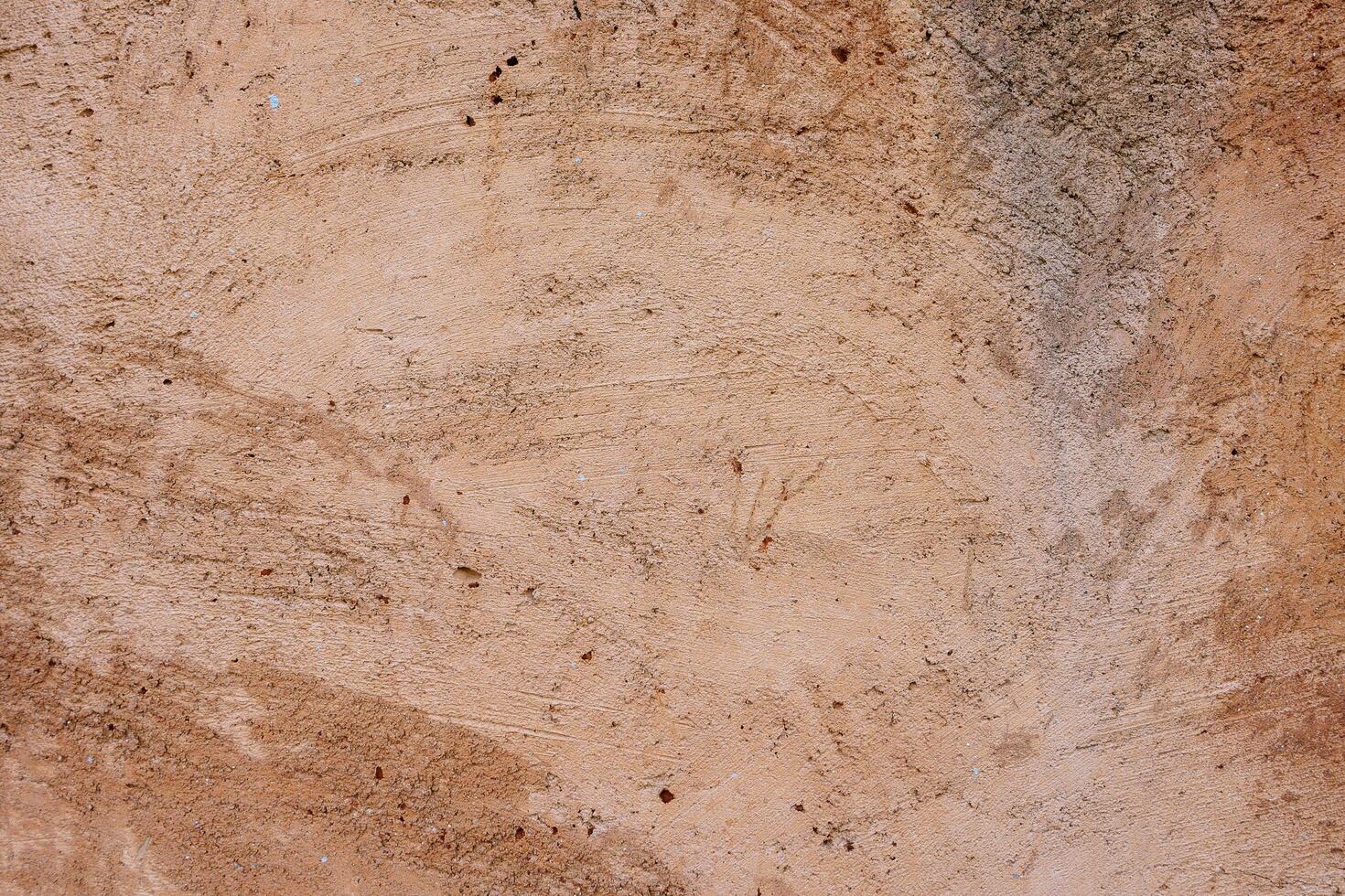 Orange-brown cement wall texture background, wallpaper abstract grunge pattern surface retro backdrop. photo