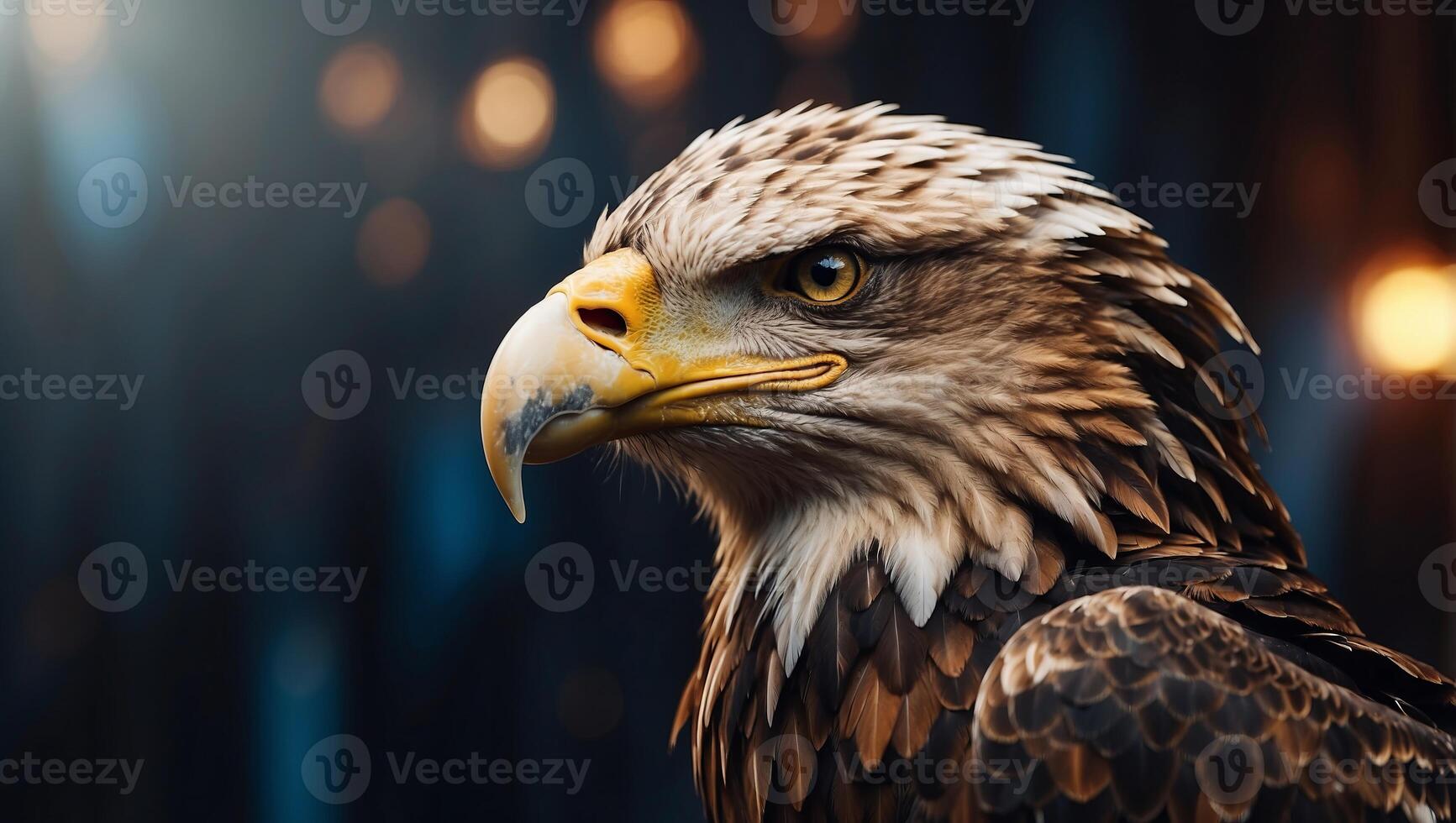 Sticker illustration of an eagle bird traditional tattoo design. photo