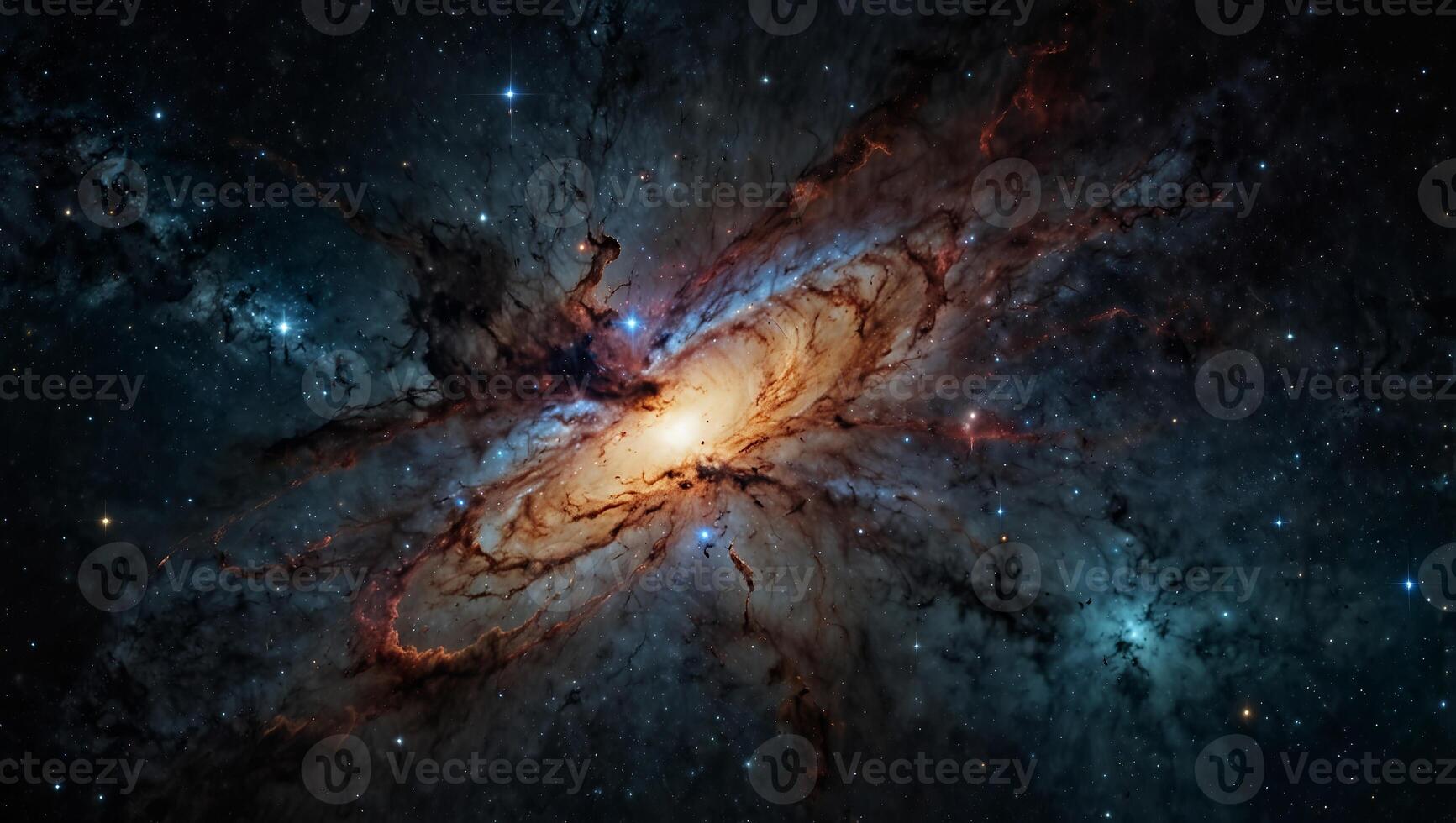 Starlit sky beauty of galaxies and nebulae. photo
