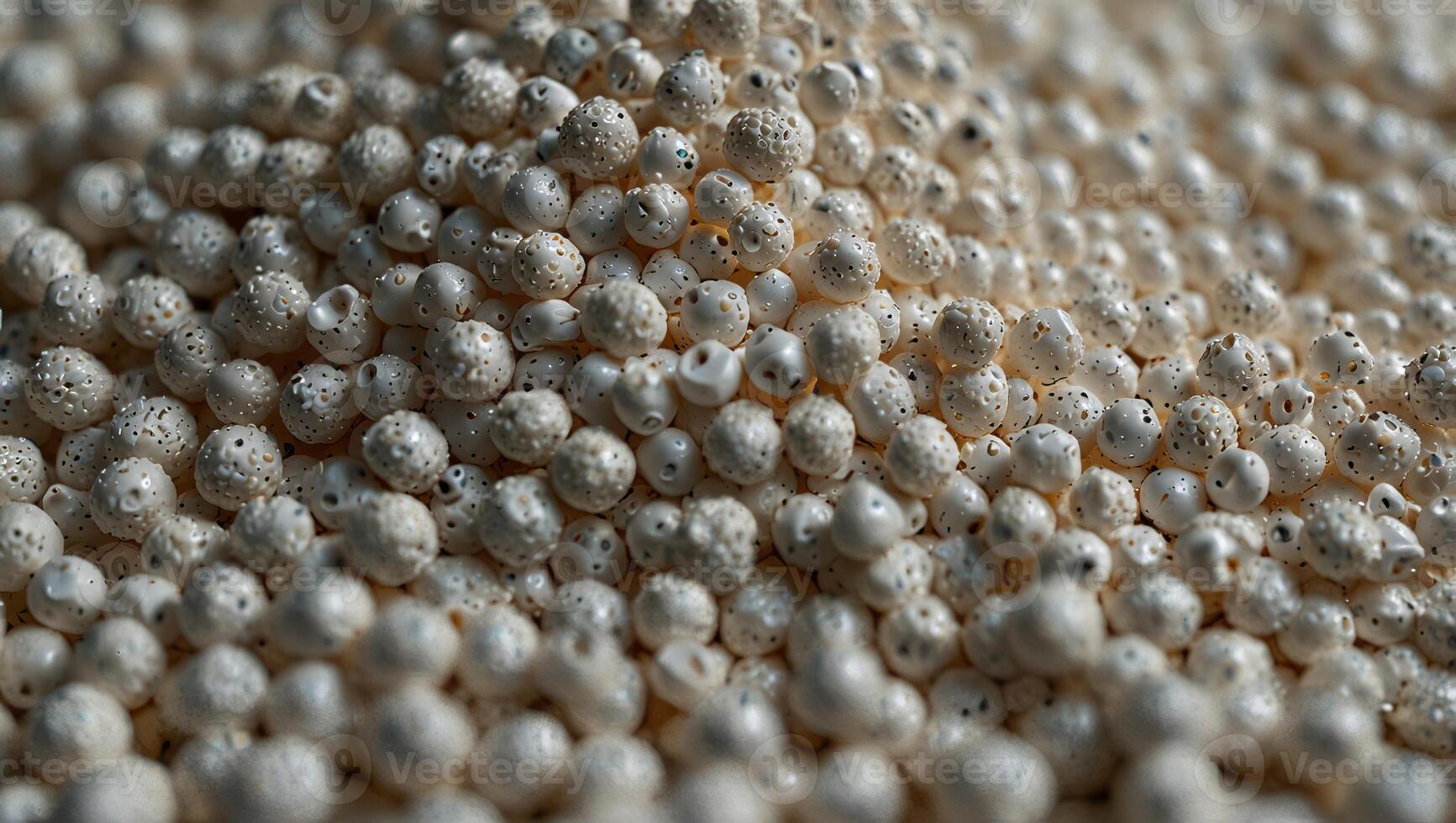 White PVC granulate background, recycled plastic granules, biodegradable plastic Granules of eco-friendly plastic raw material at the factory. photo