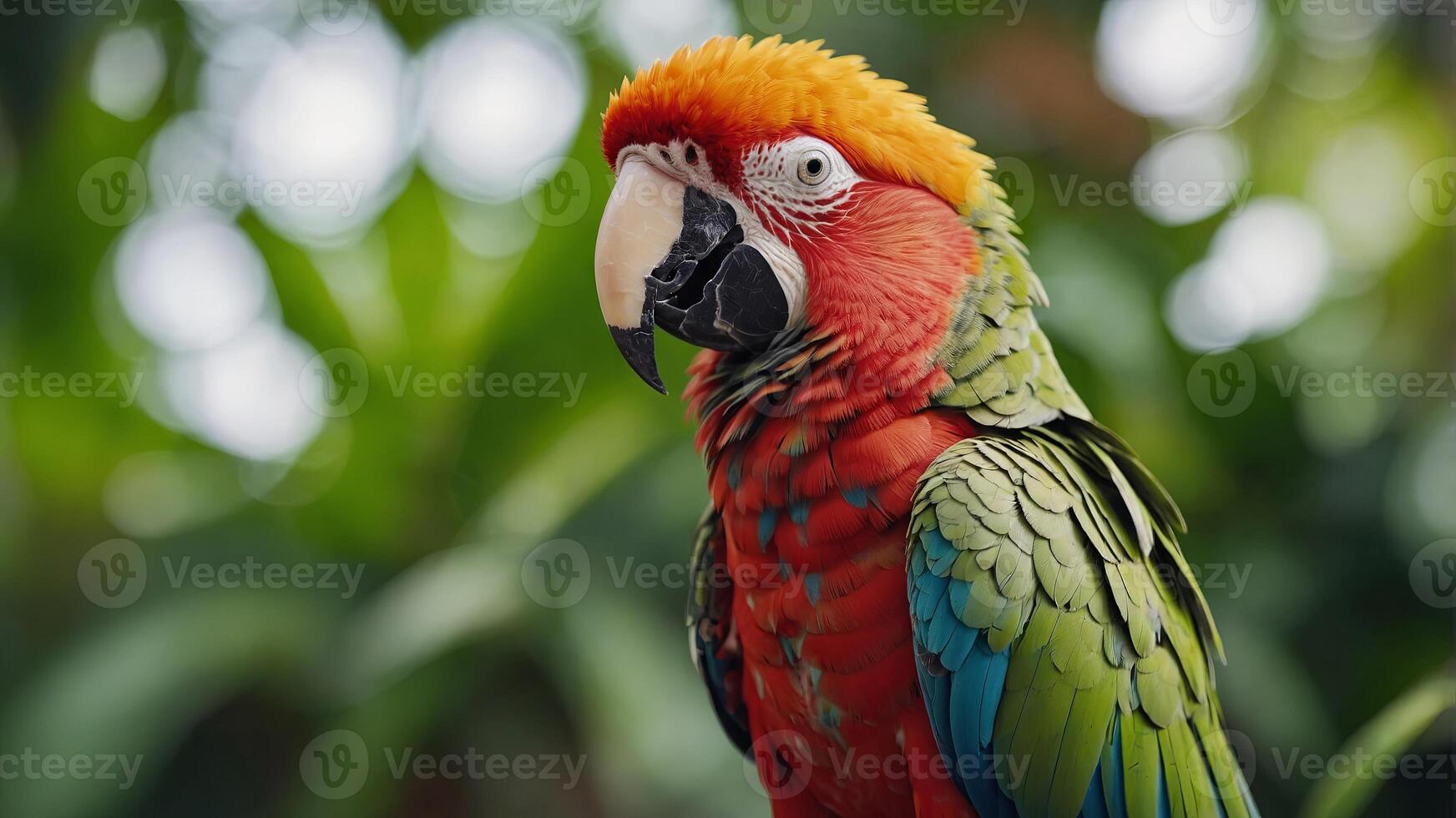 Vibrant summer parrot stock images showcasing colorful feathers and playful antics Concept Parrot, Summer, Vibrant, Colorful, Stock Images. photo