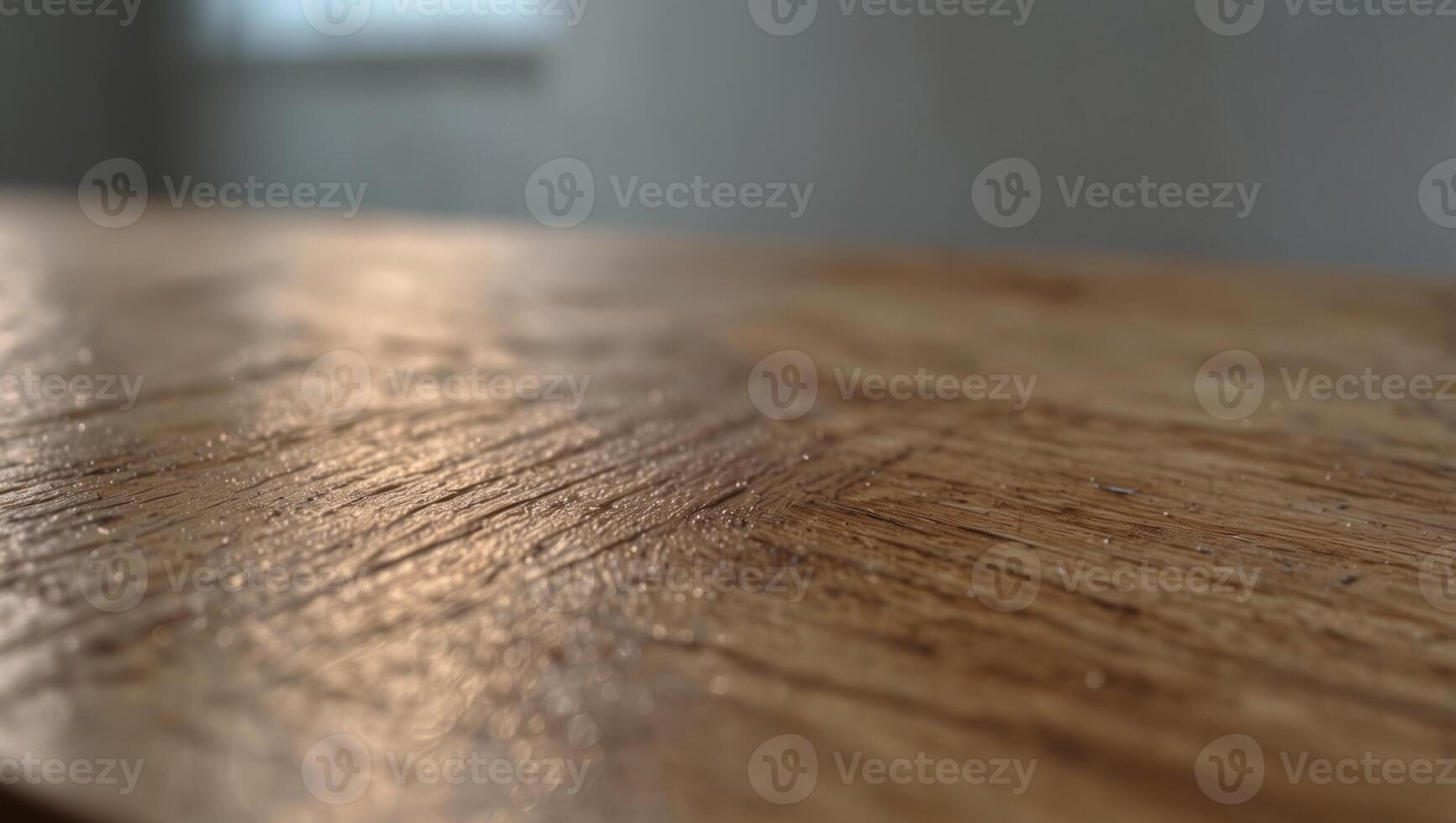 close up of wooden table paper in white bathroom, with blured Background and empty copy space. photo