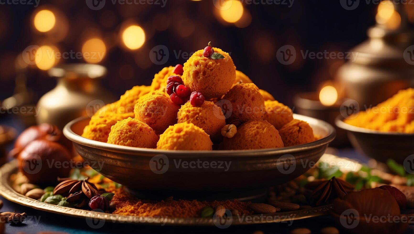 sweets traditional indian food festive illustration cuisine spices, flavors dishes, desserts snacks sweets traditional indian food festive. photo