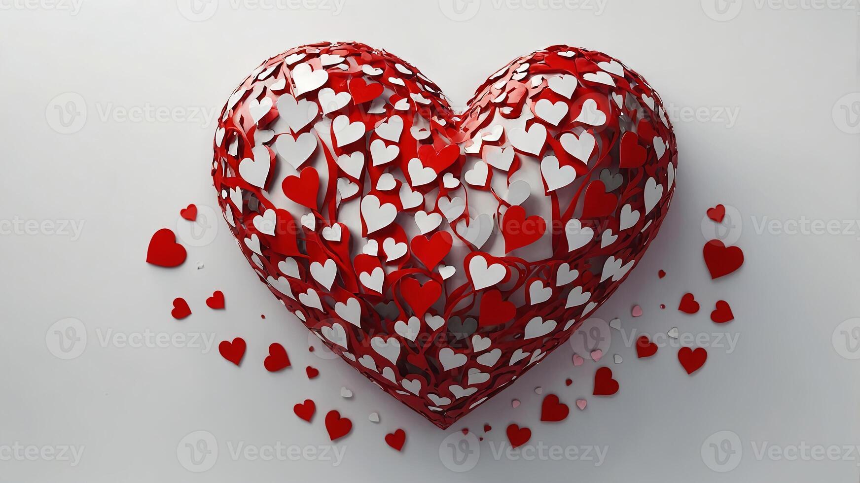 red hearts, valentine day, heart on white, love, romance, relationship. photo