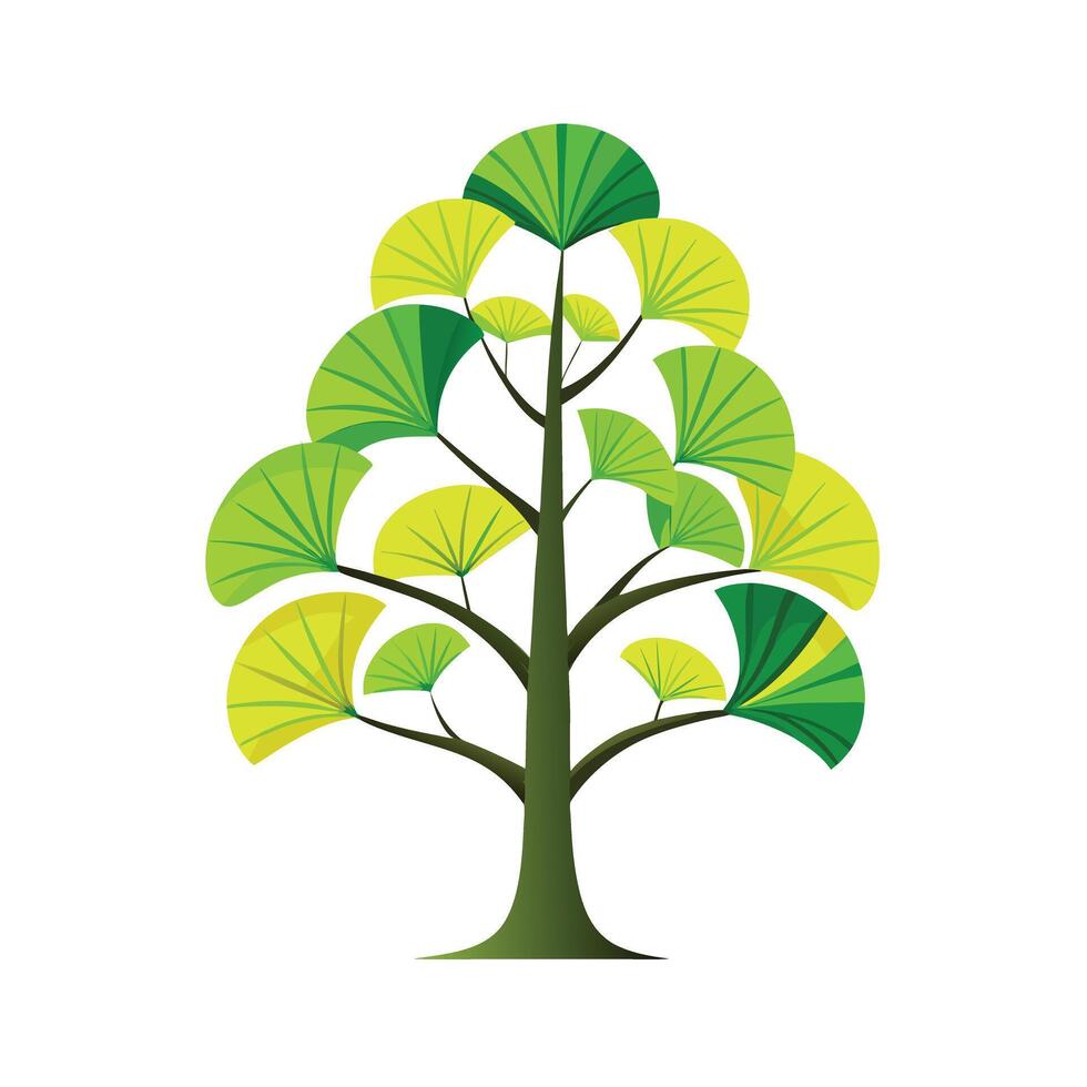 Beautiful Single Big Tree Illustration vector