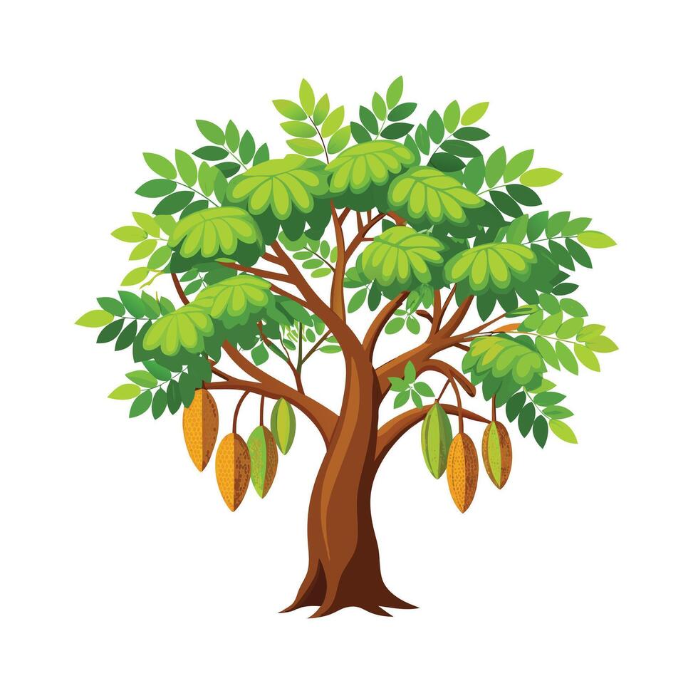 Beautiful Single Big Tree Illustration vector
