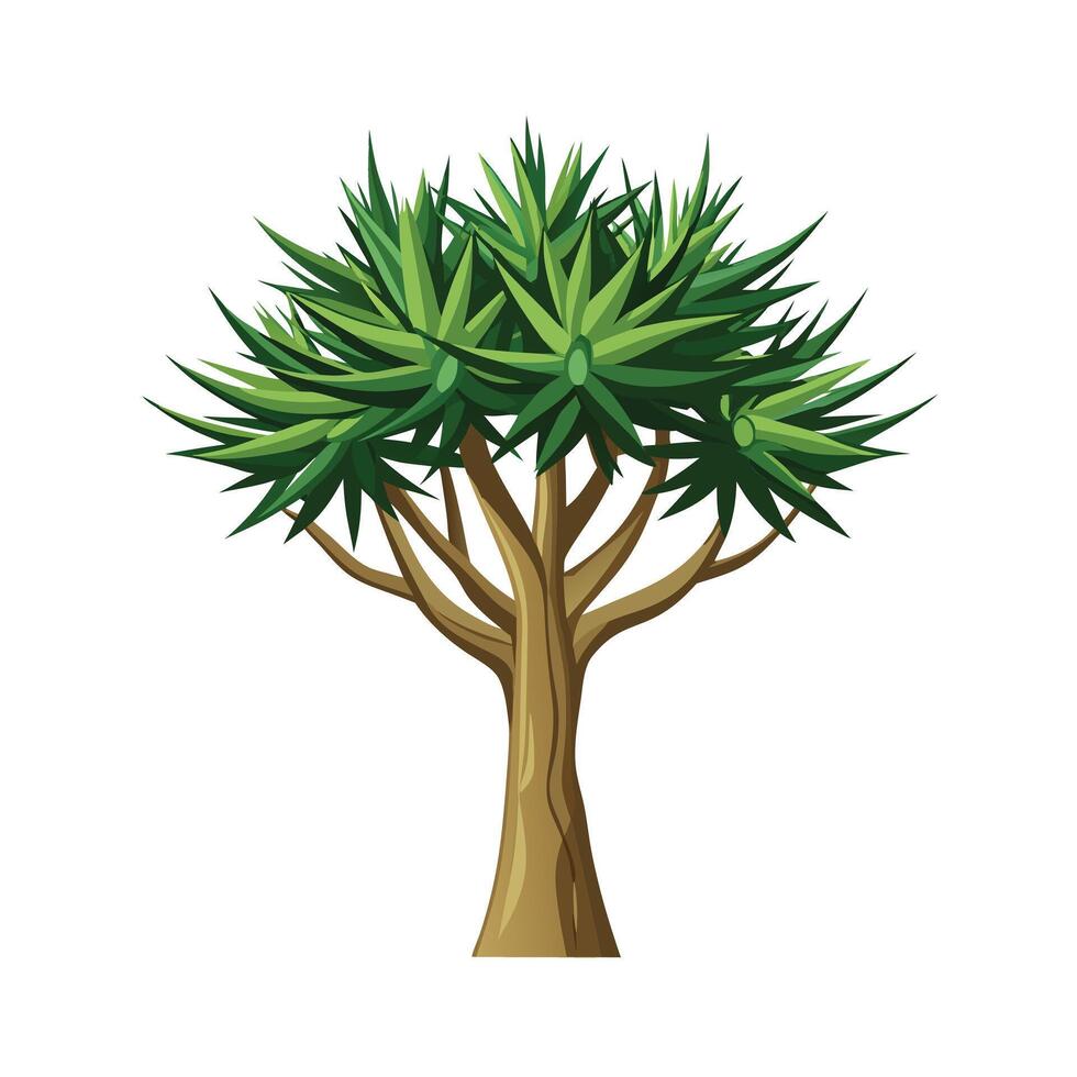 Beautiful Single Big Tree Illustration vector