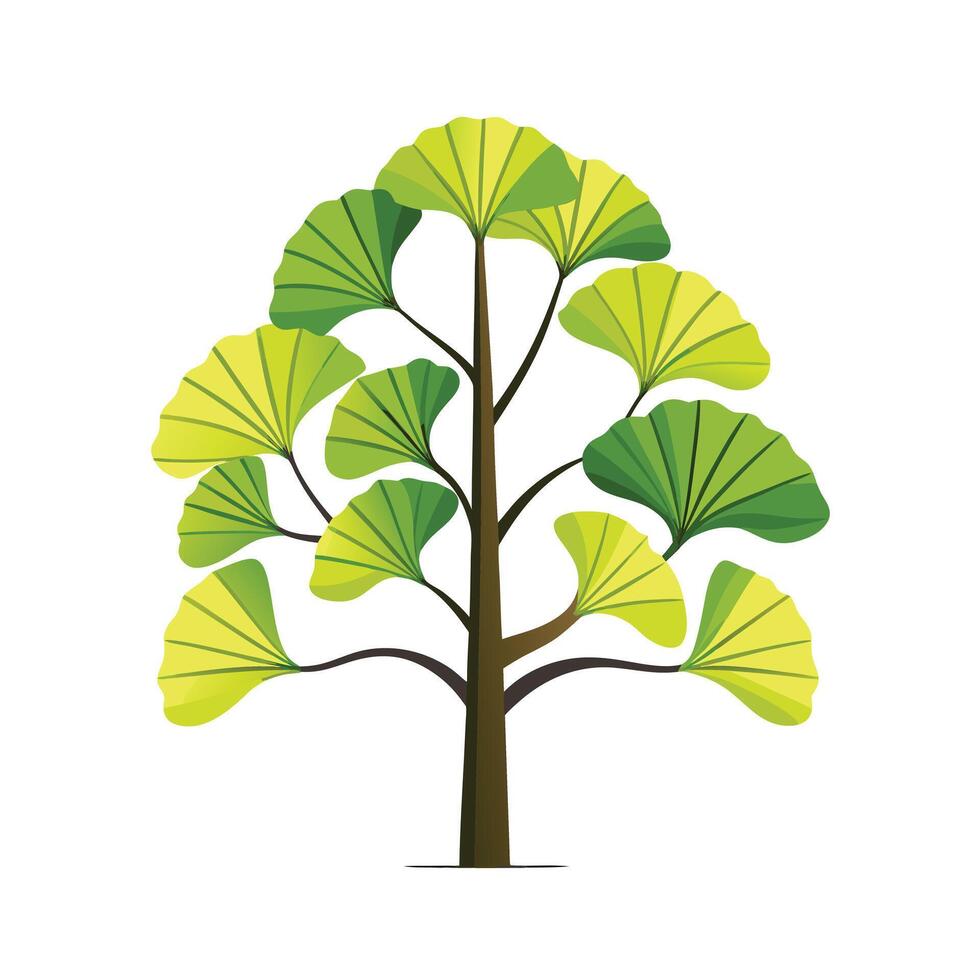Beautiful Single Big Tree Illustration vector