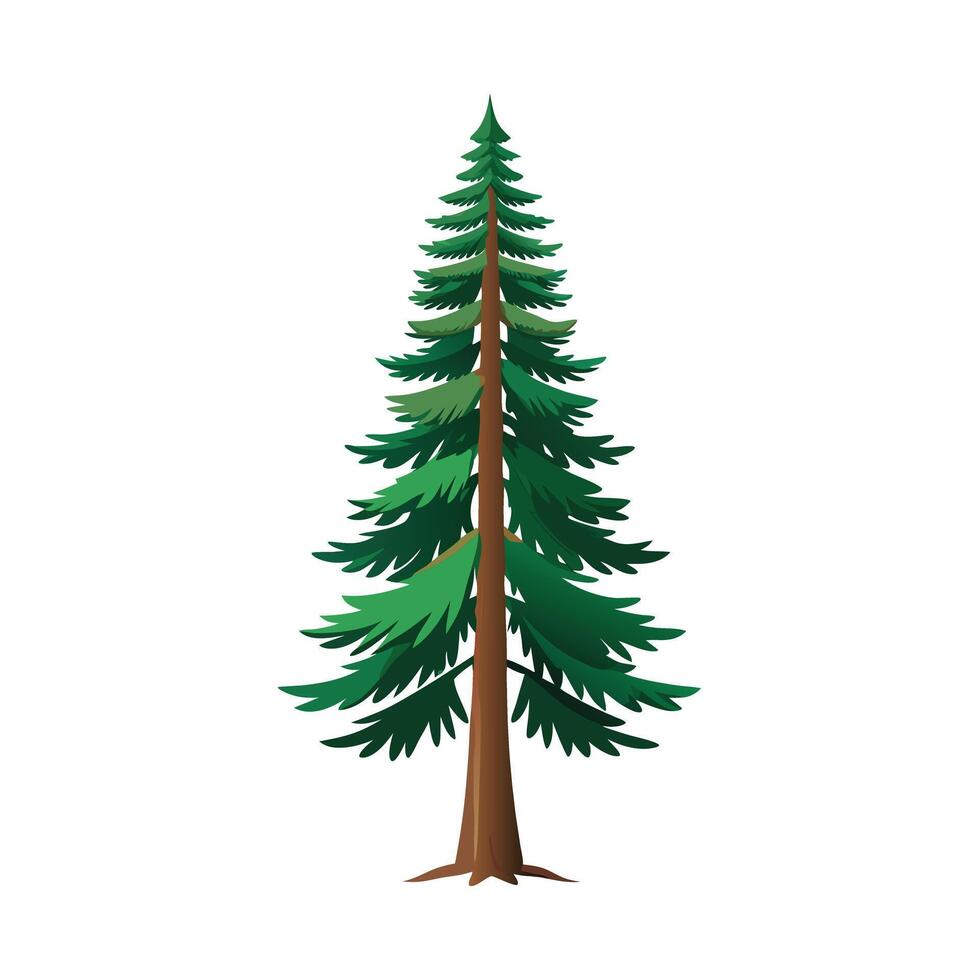 Beautiful Single Big Tree Illustration vector