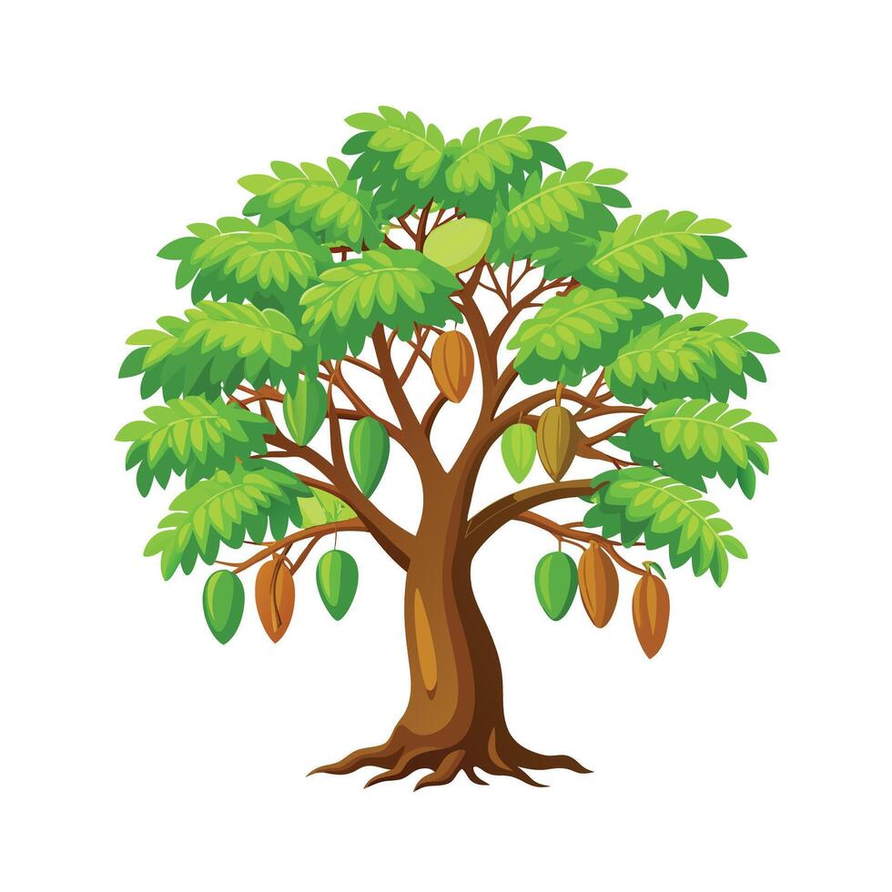 Beautiful Single Big Tree Illustration vector