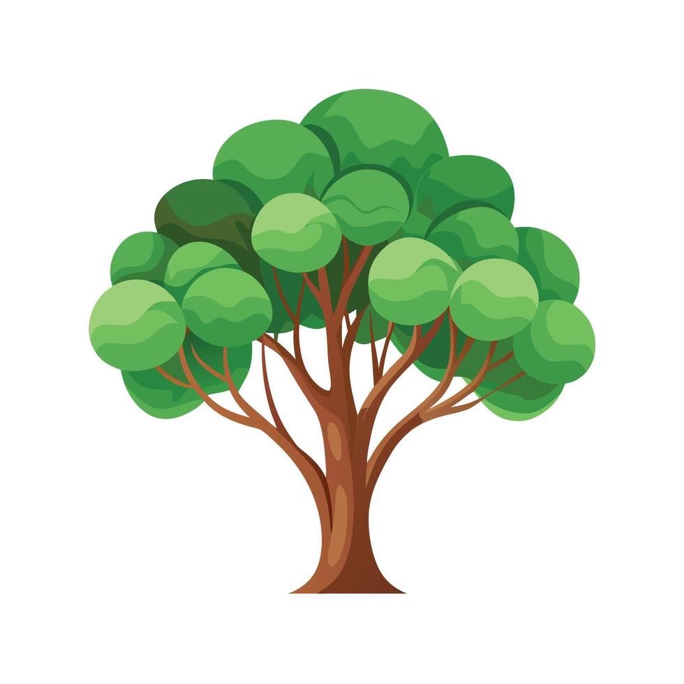 Beautiful Single Big Tree Illustration vector