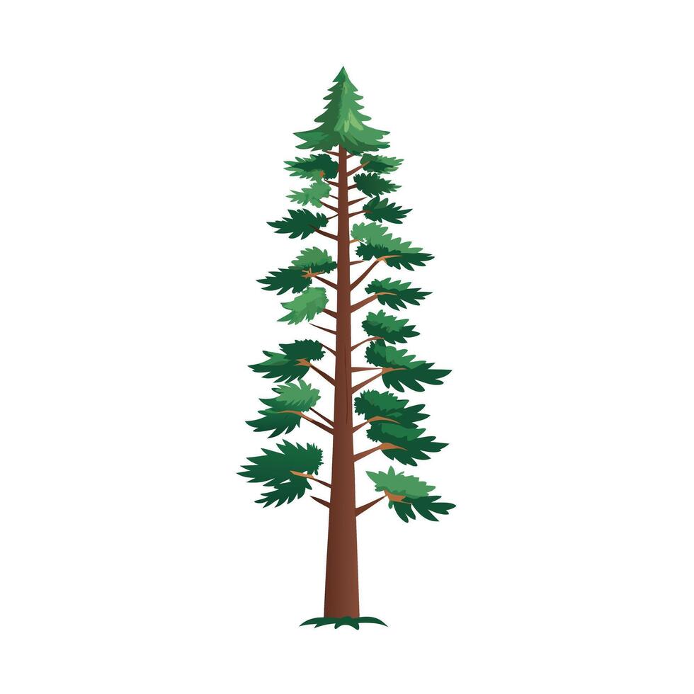 Beautiful Single Big Tree Illustration vector
