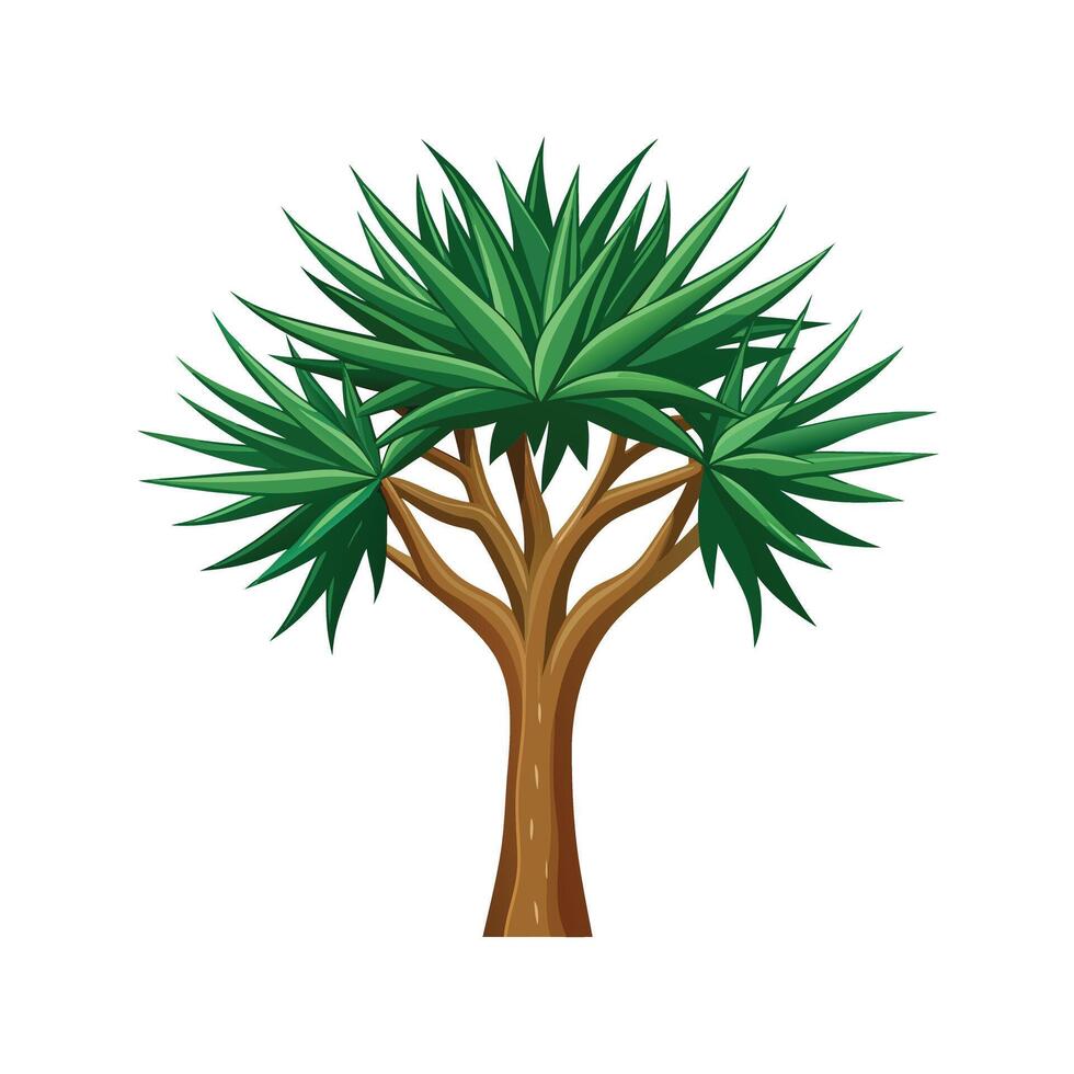 Beautiful Single Big Tree Illustration vector