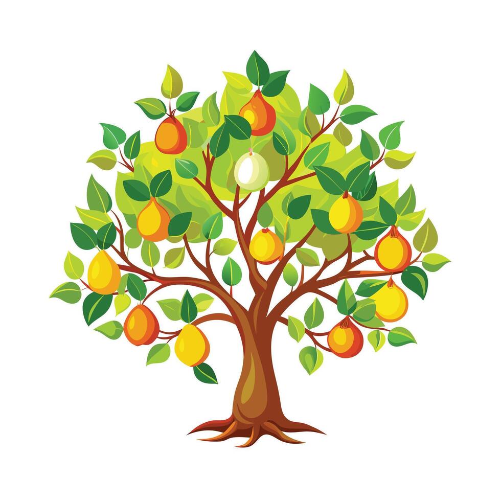 Beautiful Single Big Tree Illustration vector