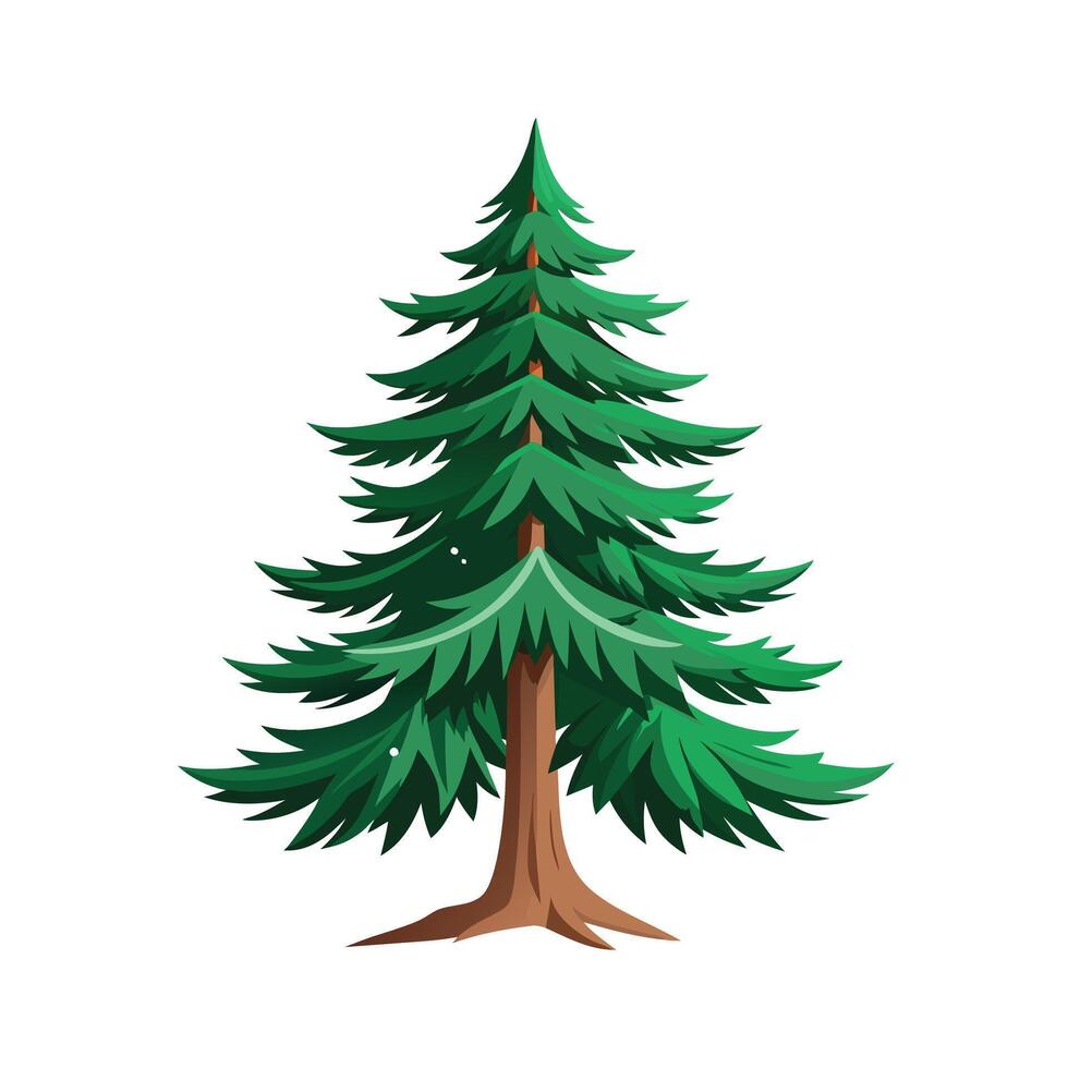 Beautiful Single Big Tree Illustration vector