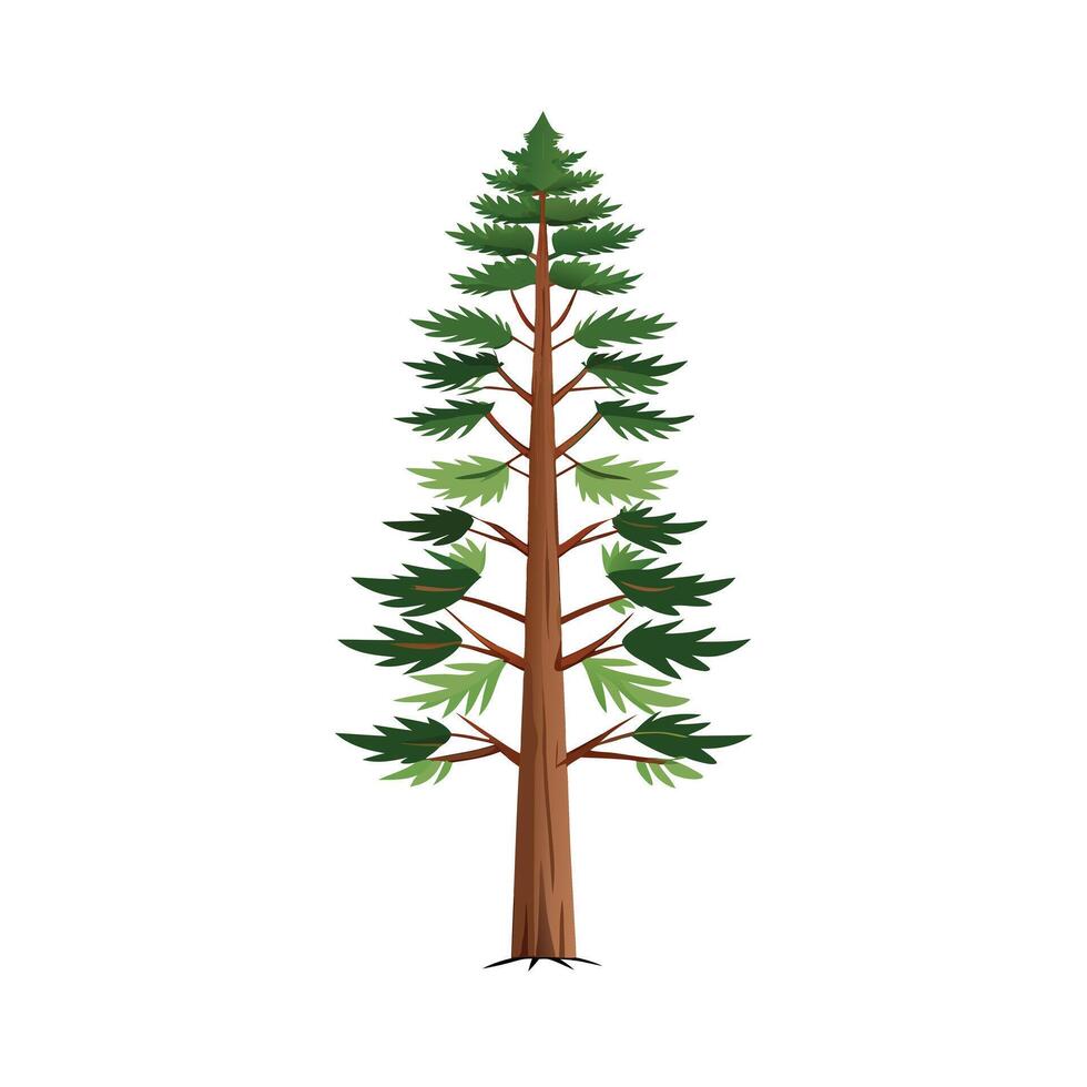 Beautiful Single Big Tree Illustration vector