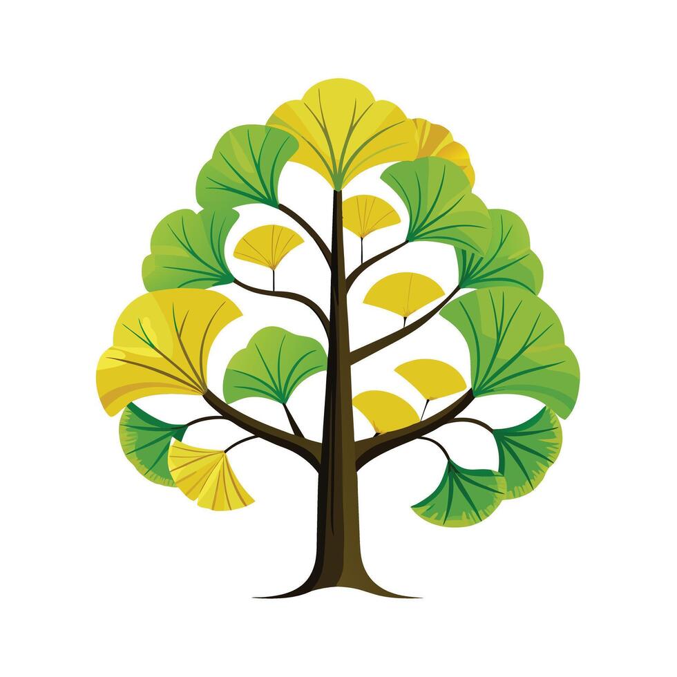 Beautiful Single Big Tree Illustration vector