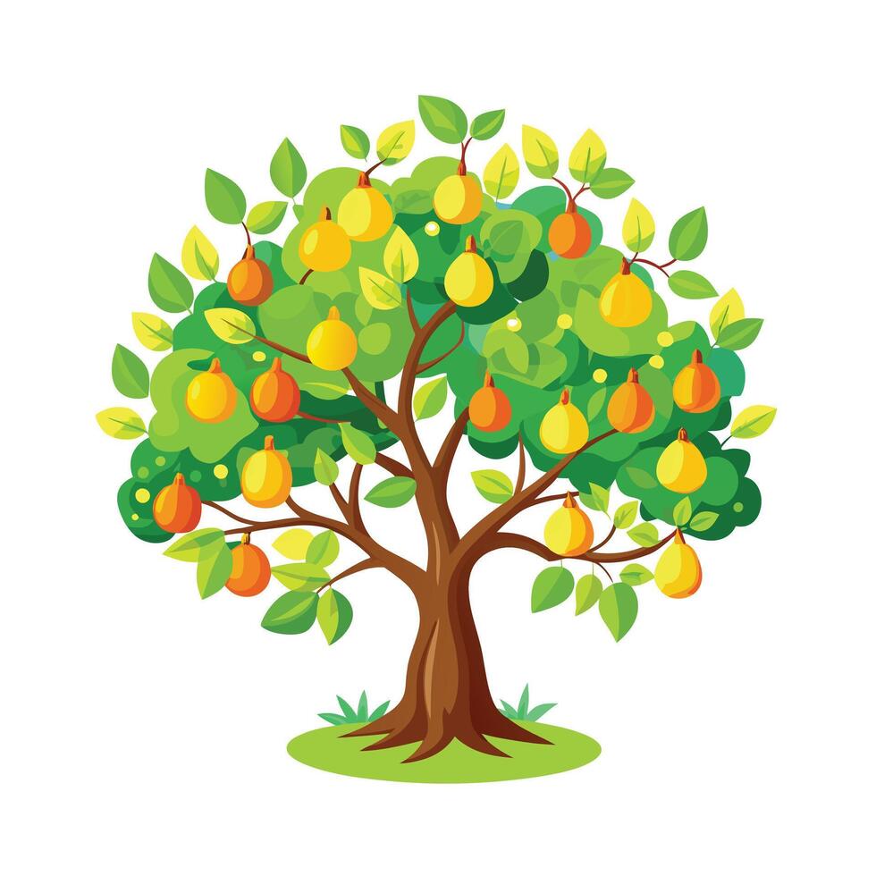 Beautiful Single Big Tree Illustration vector