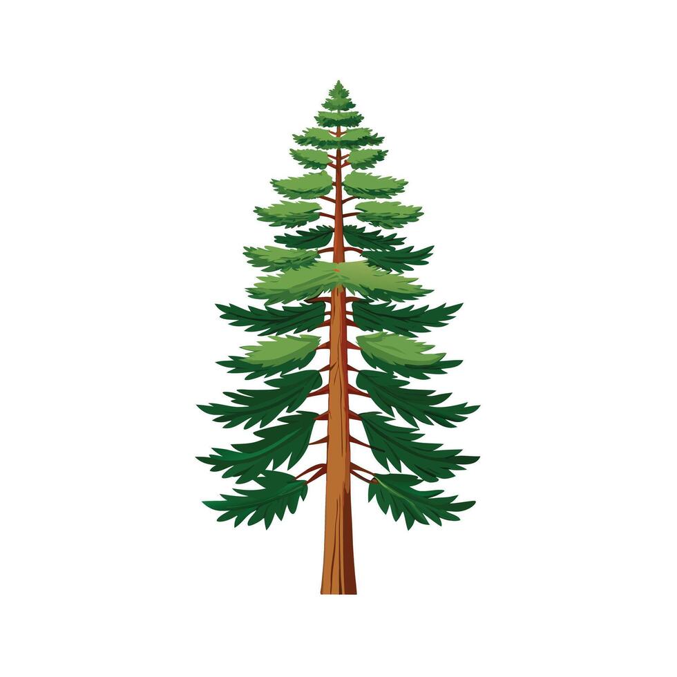 Beautiful Single Big Tree Illustration vector
