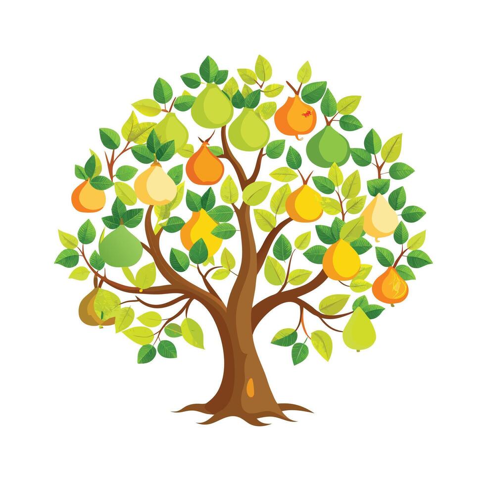 Beautiful Single Big Tree Illustration vector