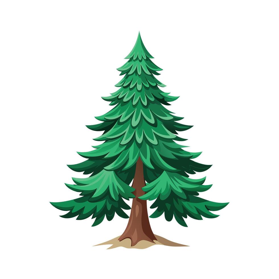 Beautiful Single Big Tree Illustration vector