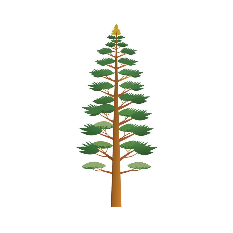 Beautiful Single Big Tree Illustration vector
