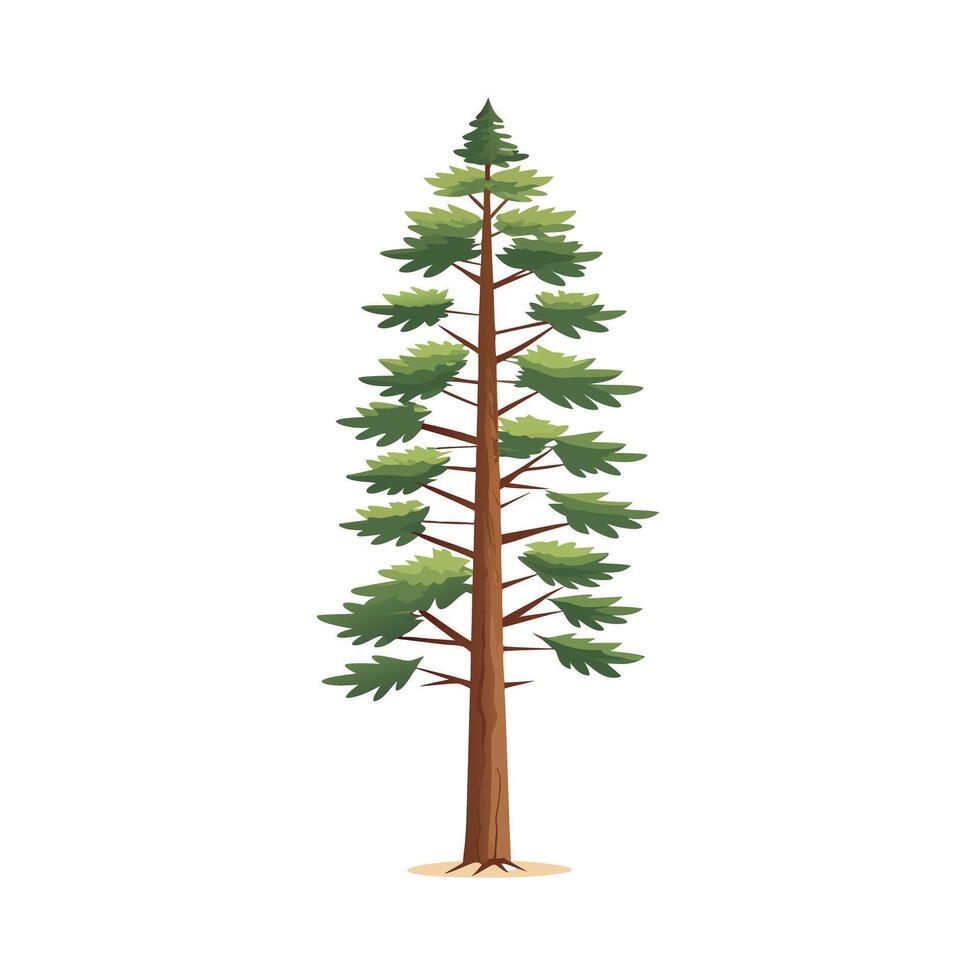 Beautiful Single Big Tree Illustration vector