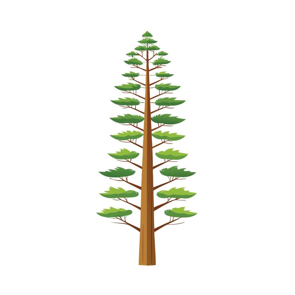 Beautiful Single Big Tree Illustration vector