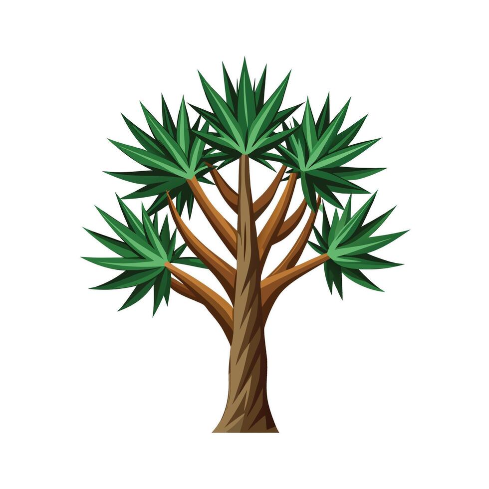 Beautiful Single Big Tree Illustration vector